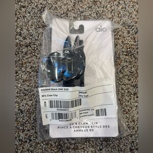 Alo Yoga 90s Black Hair Claw Clip NWT